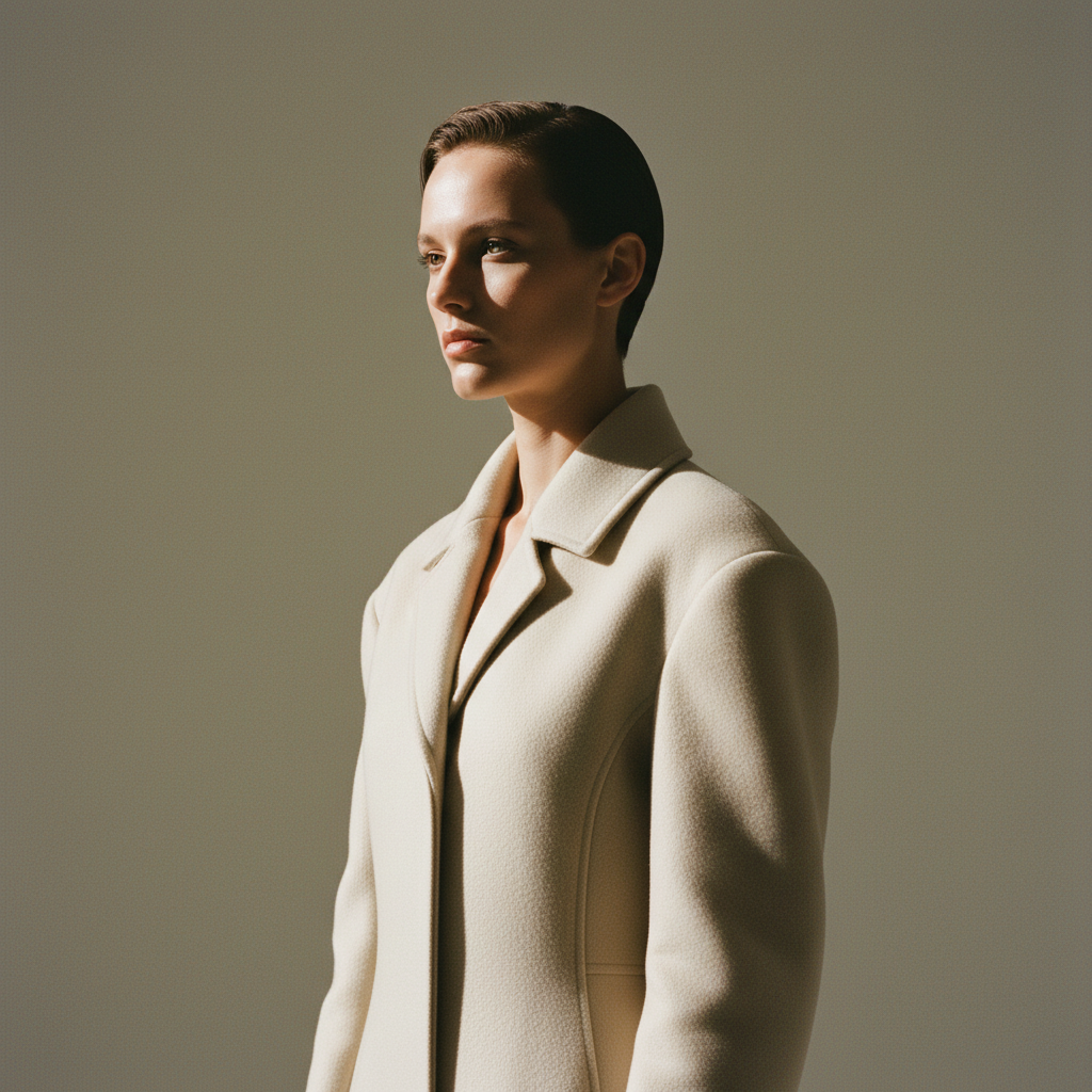 Editorial fashion portrait, single side light