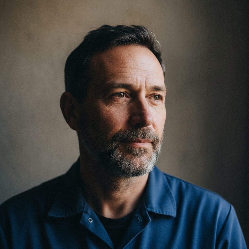 Cinematic close-up portrait